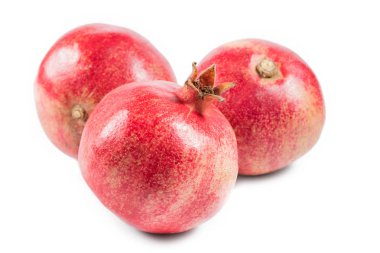 Üç nar beyaz arka plan üzerinde izole
