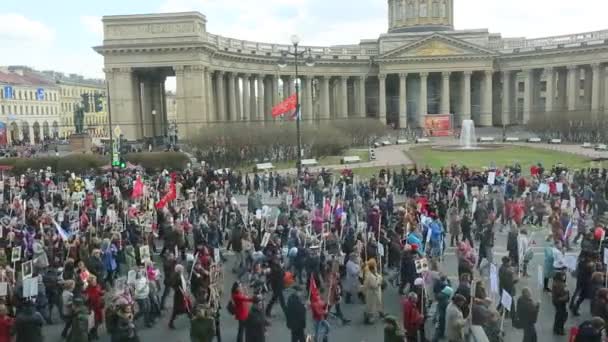 不朽军团在圣彼得堡，俄罗斯 2017 — 图库视频影像
