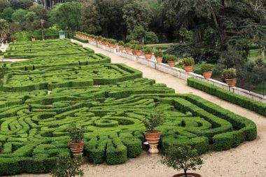 Villa Doria Pamphili Via Aurelia Antica, dekoratif turuncu ile Flowerspots