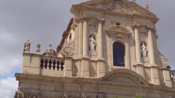Santa Teresa alla Kalsa barockkyrka i Palermo, byggdes 1686-1700 — Stockvideo