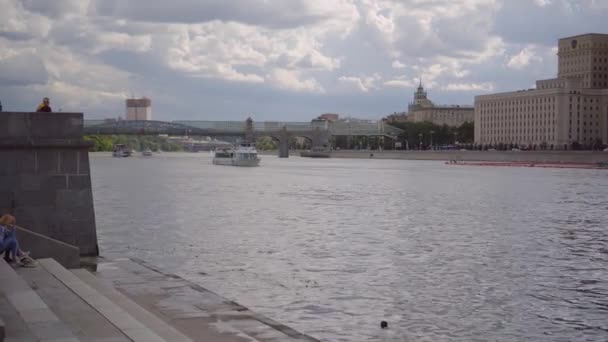 Boat, Ministry of Defense of Russia, State Academic University of Humanities — стокове відео