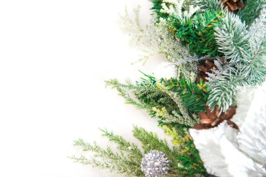 Noel ağacı arkaplanına yakın plan