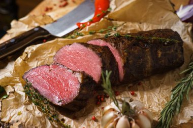 kraft kağıt üzerinde ızgara et