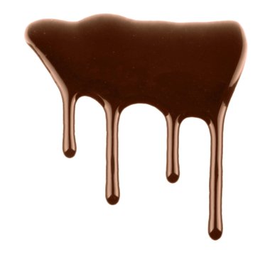 eritilmiş çikolata beyaz zemin üzerine damlama