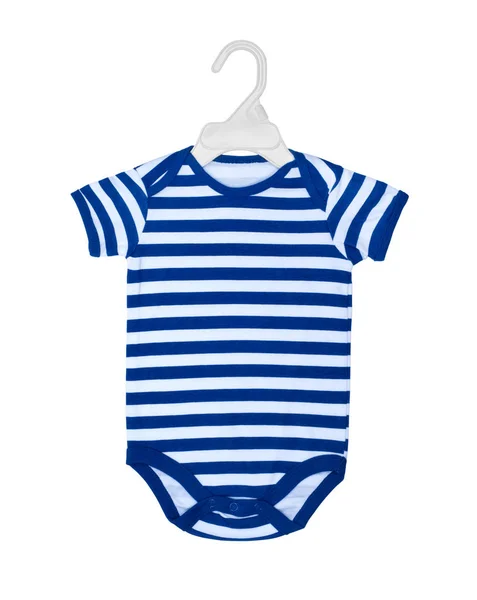 Body de bebé en percha para ropa aislada en blanco —  Fotos de Stock