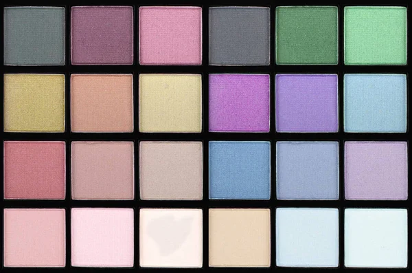 Bunte Make-up Hintergrund. Make-up Palette Nahaufnahme — Stockfoto