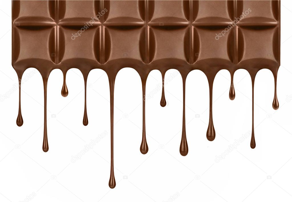 Dripping chocolate picture | Chocolate dripping from chocolate bar