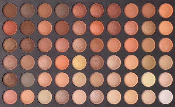 Kleurrijke make-up eye shadows palet achtergrond — Stockfoto