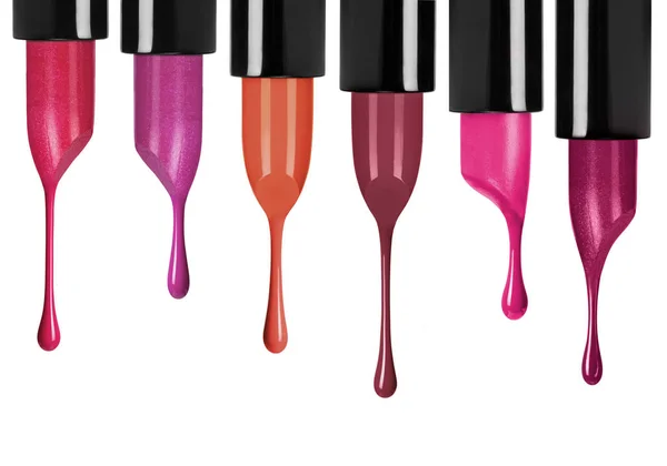 Lápiz labial fundido de color con gotas — Foto de Stock