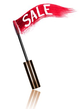 Kontur yazıt satış ve aplikatör fırça ile kırmızı maskara