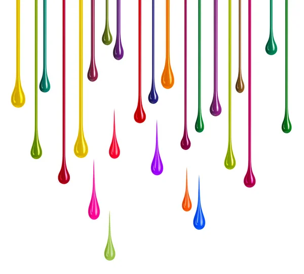 Rayas de esmalte de uñas multicolor o pintura en forma de dro — Foto de Stock