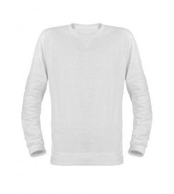 Beyaz T-shirt uzun kollu beyaz arka plan üzerinde izole 