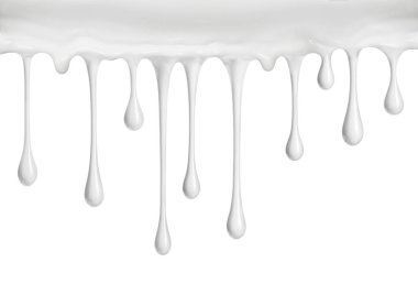 Beyaz arka plan üzerinde izole beyaz krem damlar