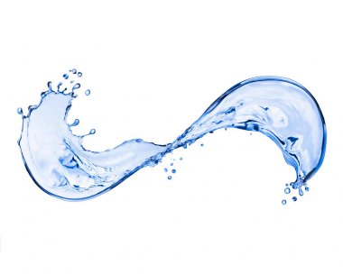 su sıçramalarına izole üzerinde beyaz arka plan