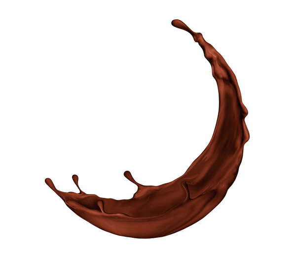 всплеск шоколада изолированы на белом фоне 
