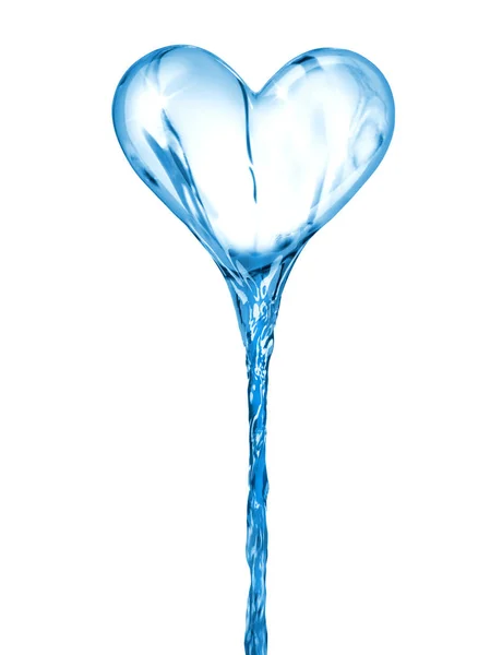 心臓の形の水の流れ — ストック写真
