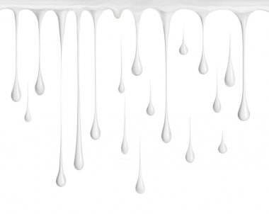 Akar ve damla süt beyaz arka plan üzerinde izole