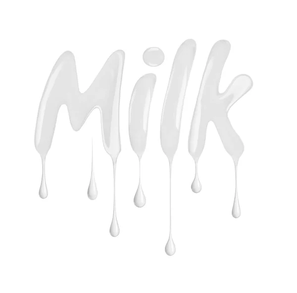 Yazıt süt ile izole üzerinde beyaz arka plan damla — Stok fotoğraf