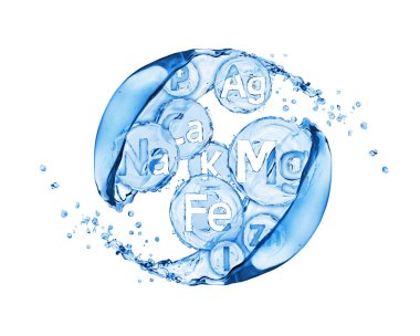Kimyasal mineral ve microelements grubunun soyut resim 