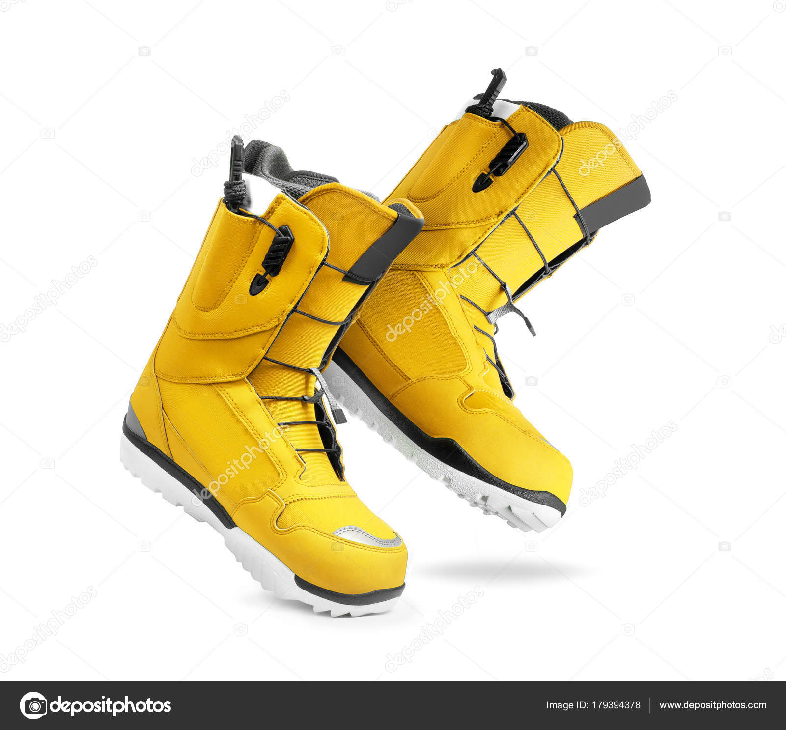 yellow snowboard boots