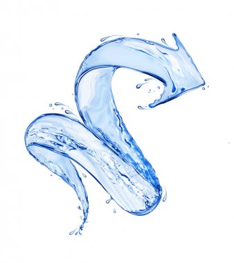 Su sıçramalarına yapılan bir sarmal oka bükülmüş