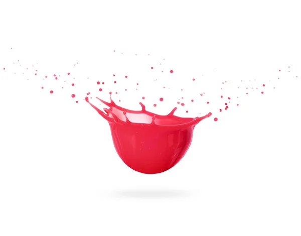 Splashes of crimson juice isolated on white background — 스톡 사진