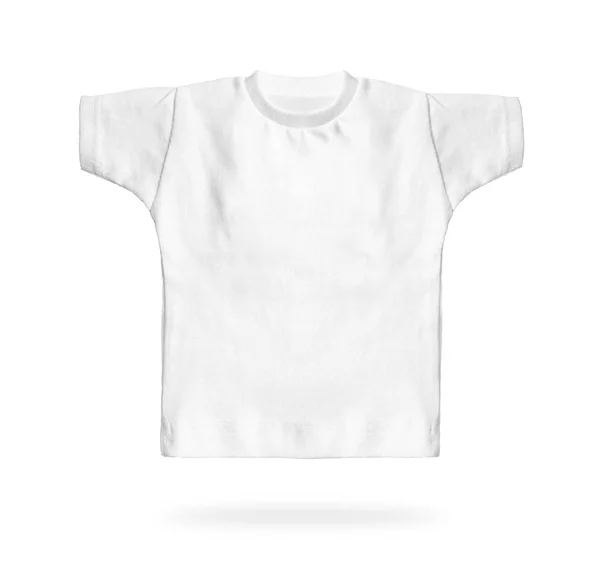Camiseta bebé blanca aislada sobre fondo blanco —  Fotos de Stock