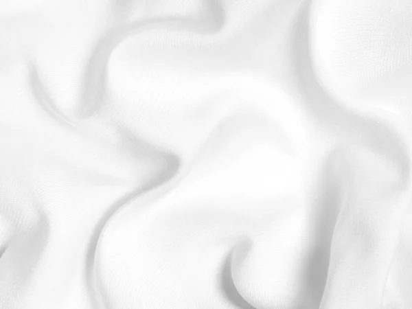 Texture White Wrinkled Synthetic Fabric — Stock Photo, Image