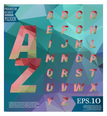 Yazı tipi tasarım lowpoly arka plan şablonları veya hafif b