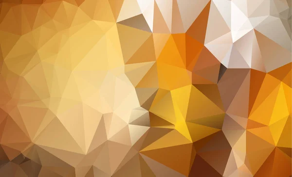 低ポリ結晶の光オレンジ色ベクトルの背景。多角形デザイン — ストックベクタ