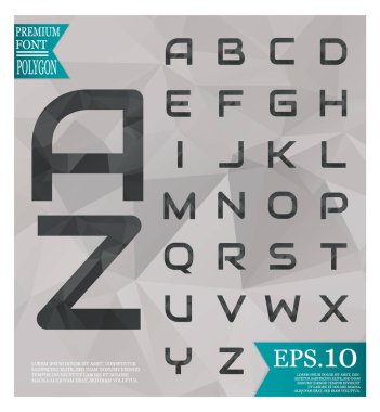 Yazı tipi düşük Poli geometrik desen arka plan, doku için