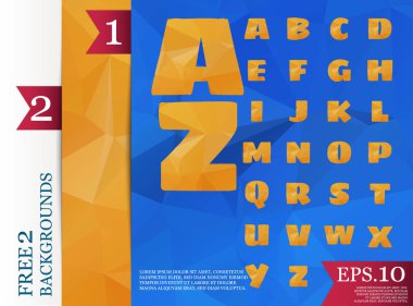 Çokgen kavramı vektör ve arka planlar tria düşük Poli alfabesine