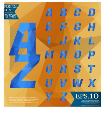 Yazı tipi düşük Poli arka planlar üzerinde tam geometrik sha renk desen