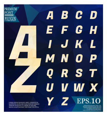 Yazı tipi tasarım lowpoly arka plan şablonları veya hafif b