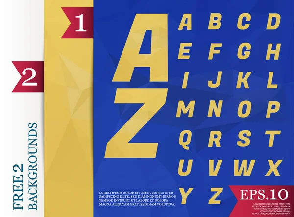 Crystal Font poligonal alfabe arka plan geometrik desen 