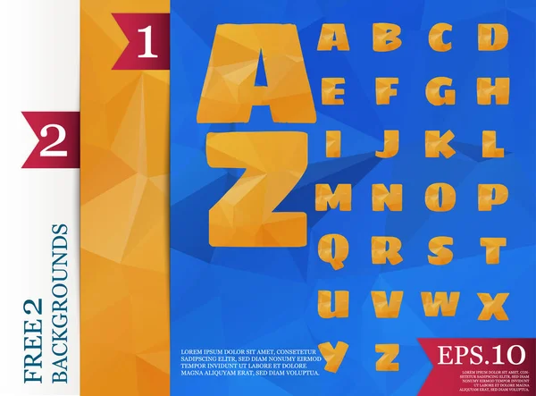 Çokgen kavramı vektör ve arka planlar tria düşük Poli alfabesine