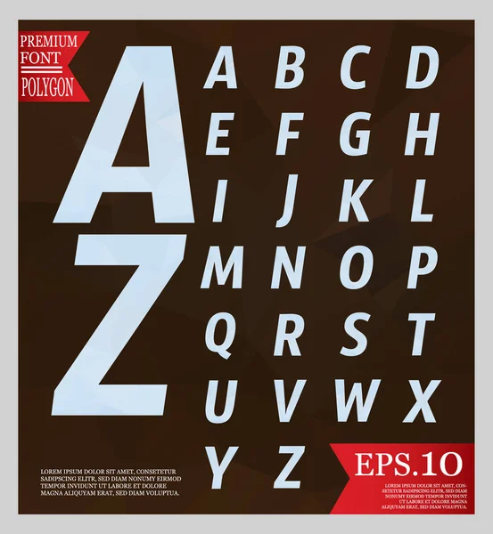 Yazı tipi düşük Poli tasarım ve soyut geometrik arka planlar tam col