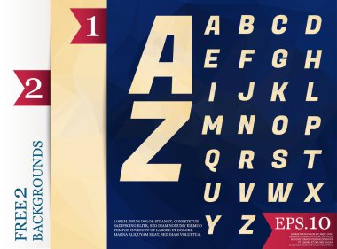 Kristal poligonal yazı tipi çizim ile. Arka plan dekoratif 