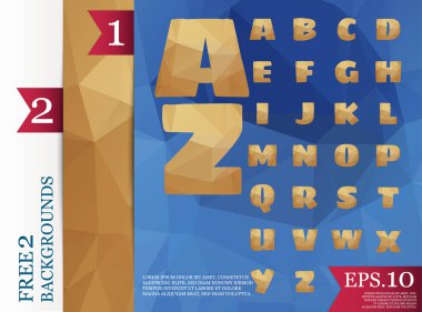 Çokgen kavramı vektör ve arka planlar tria düşük Poli alfabesine