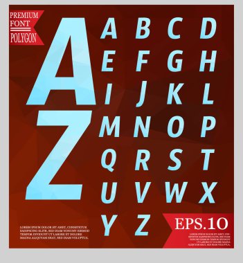Yazı tipi düşük Poli Dizayn ve geometrik desen arka plan t