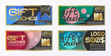 Hediye sertifikası fiş kupon kartı arka plan şablonu