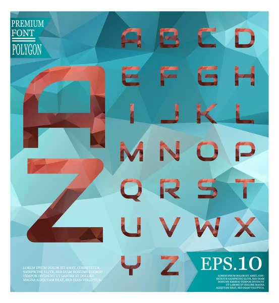 Yazı tipi düşük Poli Pastel alfabe vektör harfler izole vektör üzerinde