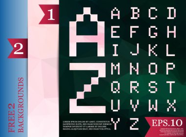  yazı tipi poligonal geometrik arka plan rengini triangles.ep tam