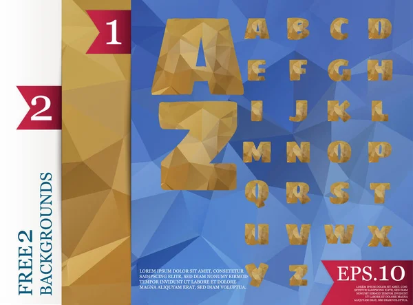 Çokgen kavramı vektör ve arka planlar tria düşük Poli alfabesine