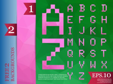  yazı tipi poligonal geometrik arka plan rengini triangles.ep tam