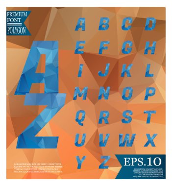 Yazı tipi düşük Poli arka planlar üzerinde tam geometrik sha renk desen