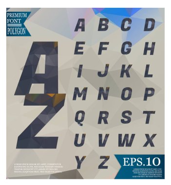 Yazı tipi tasarım lowpoly arka plan şablonları veya hafif b