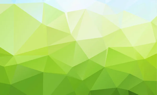 Verde abstracto que consiste en triángulos. Fondo geométrico — Vector de stock
