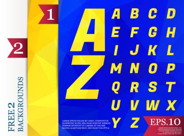 Kristal yazı tipi poligonal soyut geometrik arka planlar renk tam