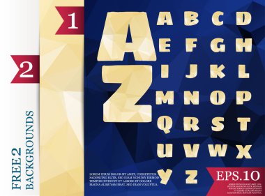 Çokgen kavramı vektör ve arka planlar tria düşük Poli alfabesine